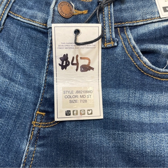 Judy Blue Skinny Fit Midrise JB82106MD Denim Stretch Jeans Women’s size 7/28 New - Picture 11 of 11